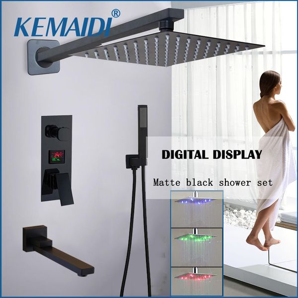 kemaidi matte black led digital display shower faucet set rainfall folding bathtub shower system lcd digital shower mixer tap 201110
kemaidi matte black led digital display shower faucet set rainfall folding bathtub shower system lcd digital shower mixer tap 201110