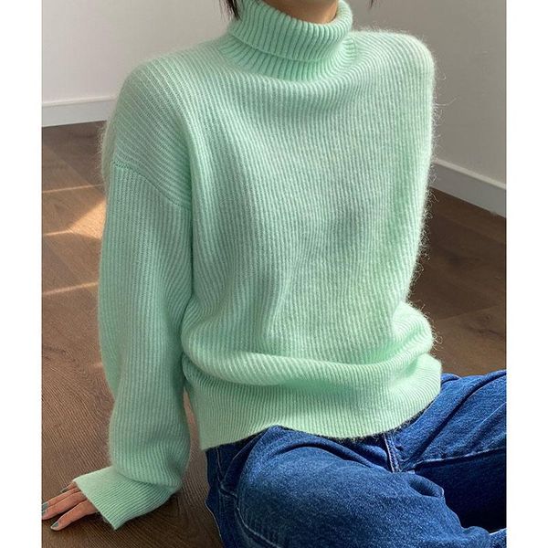 casual temperament striped design sweater women 2021 new autumn winter fashion loose turtleneck long sleeve knitted pullover, White;black
casual temperament striped design sweater women 2021 new autumn winter fashion loose turtleneck long sleeve knitted pullover, White;black