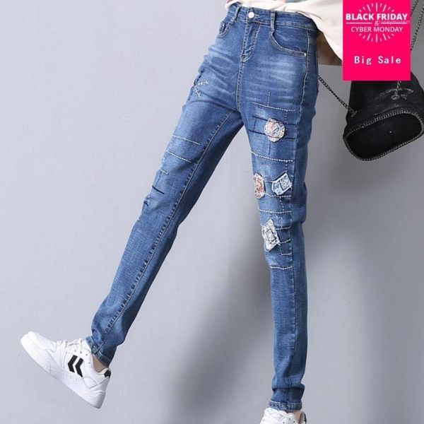 women's jeans embroidery loose plus size female 2021 korean bf fashion botton was thin denim trouser casual pencil pants l5791, Blue
women's jeans embroidery loose plus size female 2021 korean bf fashion botton was thin denim trouser casual pencil pants l5791, Blue