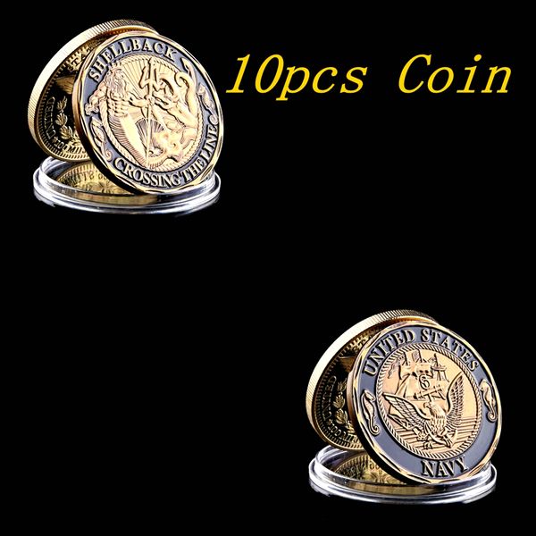 10pcs u.s navy shellback crossing the line sailor copper plated commemorative challenge coin gift
10pcs u.s navy shellback crossing the line sailor copper plated commemorative challenge coin gift