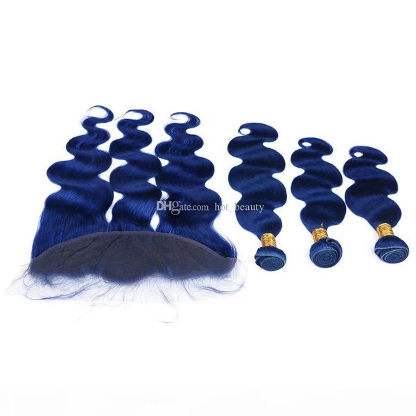 dark blue virgin brazilian human hair body wave 3 bundles deals with frontal closure colored blue 13x4 full lace frontal, Black
dark blue virgin brazilian human hair body wave 3 bundles deals with frontal closure colored blue 13x4 full lace frontal, Black