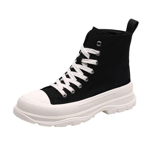 high women's canvas platform sneakers 2020 new spring fashion women flat shoes trainers comfortable casual famale footwear, Black
high women's canvas platform sneakers 2020 new spring fashion women flat shoes trainers comfortable casual famale footwear, Black