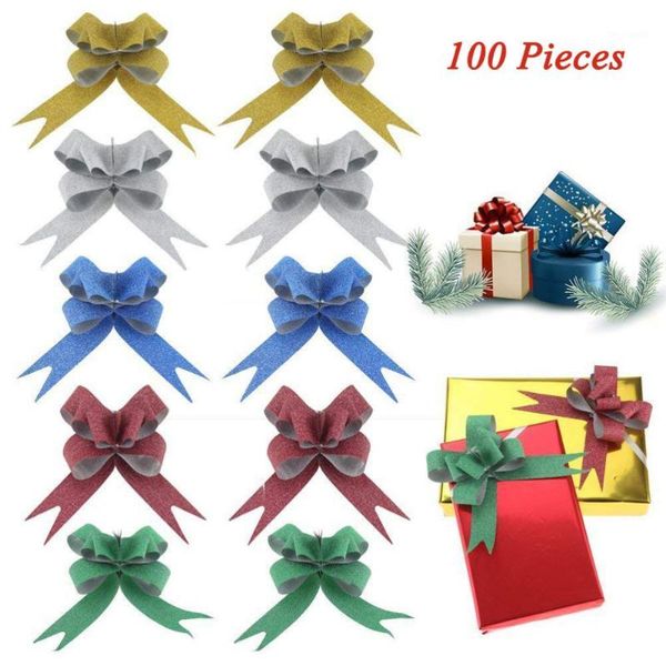 100 pcs glittering pull bows gift wrapping ribbon strings for christmas decoration gift packing ribbon xmas pull bows for gifts1
100 pcs glittering pull bows gift wrapping ribbon strings for christmas decoration gift packing ribbon xmas pull bows for gifts1