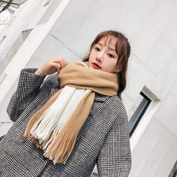 scarves female autumn winter thick warm scarf shawl cape korean bufanda student all-match color matching striped knitted wool scarf1, Blue;gray
scarves female autumn winter thick warm scarf shawl cape korean bufanda student all-match color matching striped knitted wool scarf1, Blue;gray