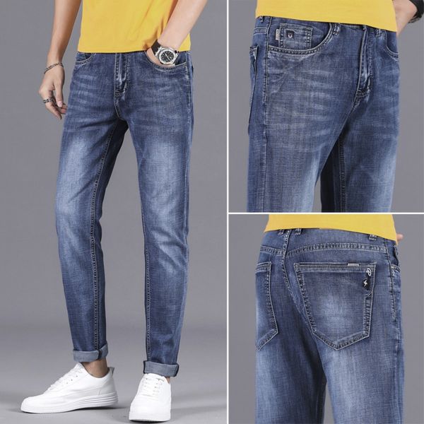 2020 fashion men's straight casual pants jeans and jeans tube slim fit comfortable elastic summer thin casual pants men's bottoms, Blue
2020 fashion men's straight casual pants jeans and jeans tube slim fit comfortable elastic summer thin casual pants men's bottoms, Blue