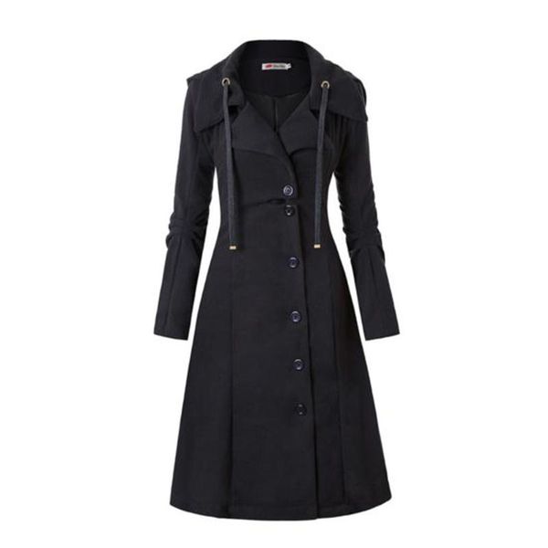 autumn winter women long jacket coat slim plus size button female black wool blend coats vintage aysmmetrical hooded overcoat
autumn winter women long jacket coat slim plus size button female black wool blend coats vintage aysmmetrical hooded overcoat