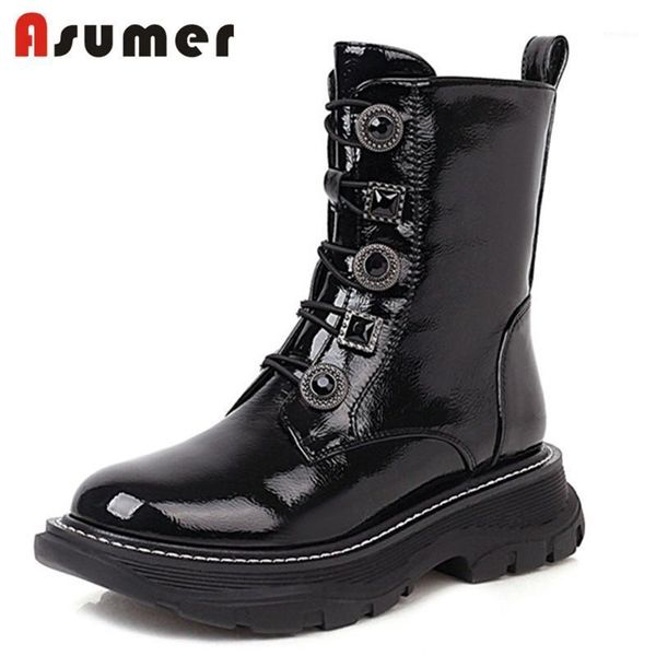 asumer 2020 new arrive women ankle boots round toe lace up zip comfortable flat platform boots autumn winter casual shoes woman1, Black
asumer 2020 new arrive women ankle boots round toe lace up zip comfortable flat platform boots autumn winter casual shoes woman1, Black