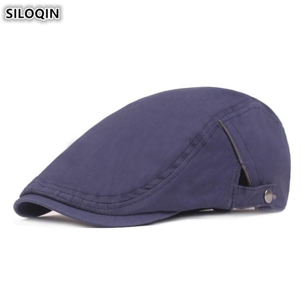 berets siloqin cotton for men's adjustable size simple leisure snapback cap fashion trend sports brands tongue hat casquette, Blue;gray
berets siloqin cotton for men's adjustable size simple leisure snapback cap fashion trend sports brands tongue hat casquette, Blue;gray