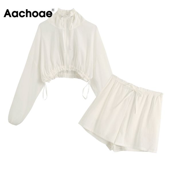 aachoae casual solid two piece set women white cropped cardigan blouse with bow tie high waist shorts fashion 2 piece set t200702
aachoae casual solid two piece set women white cropped cardigan blouse with bow tie high waist shorts fashion 2 piece set t200702