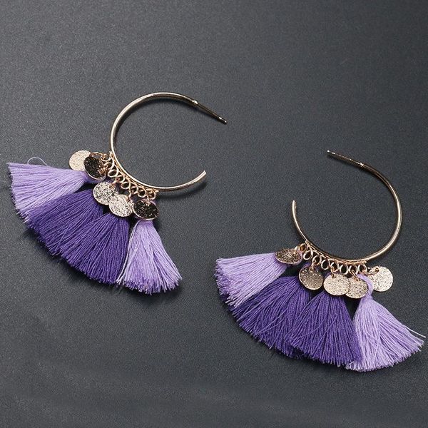 hoop & huggie 8seasons fashion jewelry earrings alloy gold color round pendants multicolor tassel trendy boho for women, 1 pair, Golden;silver
hoop & huggie 8seasons fashion jewelry earrings alloy gold color round pendants multicolor tassel trendy boho for women, 1 pair, Golden;silver