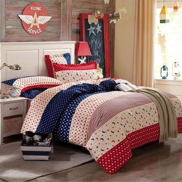 bedding sets denisroom fashion 100% cotton kids bed sheets duvet cover cartoon quilts and children's linens xy86#1