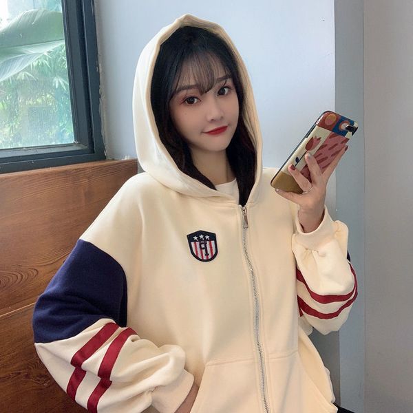 2021 new veet sweatshirt women oversize harajuku hoodies zip-up clothes casual style long sleeve v1se, Black
2021 new veet sweatshirt women oversize harajuku hoodies zip-up clothes casual style long sleeve v1se, Black