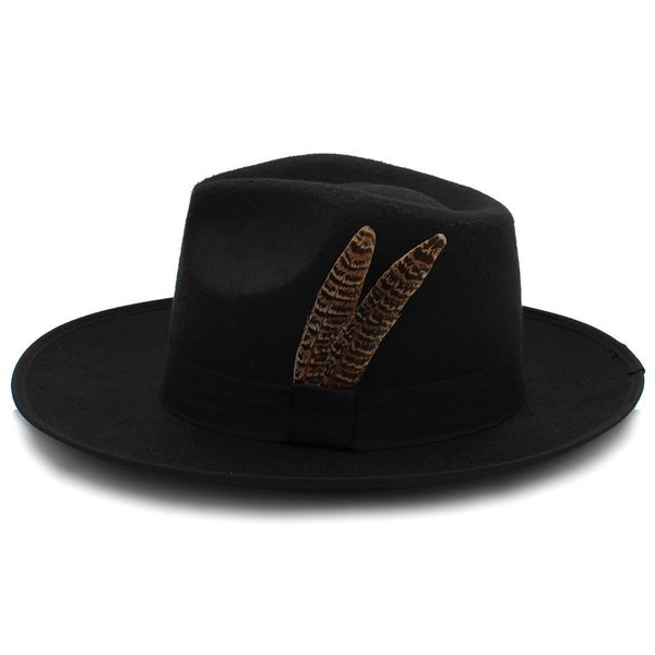 fashion women men felt fascinator fedora hat winter autumn wide brim jazz hat gentleman sombrero dad panama hat size 58 t200118, Blue;gray
fashion women men felt fascinator fedora hat winter autumn wide brim jazz hat gentleman sombrero dad panama hat size 58 t200118, Blue;gray
