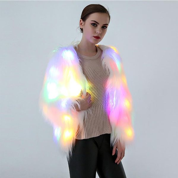 savabien led christmas party faux fur coat white furry slim soft long sleeve fluffy fur jacket 2020 fashion festival outerwear, Black
savabien led christmas party faux fur coat white furry slim soft long sleeve fluffy fur jacket 2020 fashion festival outerwear, Black