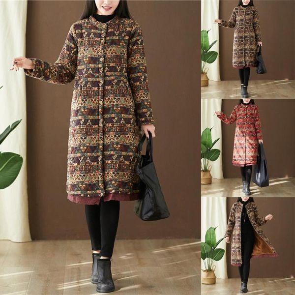 womail coat women 2020 winter print long sleeve buttons loose plus sizes outwear warm sweater fashion coat casaco mulheres, Black;brown
womail coat women 2020 winter print long sleeve buttons loose plus sizes outwear warm sweater fashion coat casaco mulheres, Black;brown