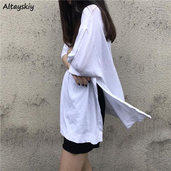 women's t-shirt t-shirts womens summer oversize couple o-neck cotton half sleeve bf hip hop side-slit streetwear solid black white kore
women's t-shirt t-shirts womens summer oversize couple o-neck cotton half sleeve bf hip hop side-slit streetwear solid black white kore