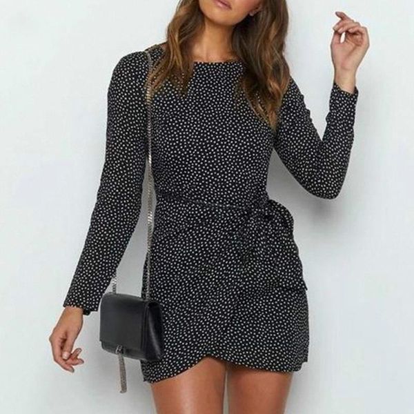 conmoto women winter black short party dress 2019 female vintage wrap autumn dress fashion polka dot chiffon vestido larger1, Black;gray
conmoto women winter black short party dress 2019 female vintage wrap autumn dress fashion polka dot chiffon vestido larger1, Black;gray