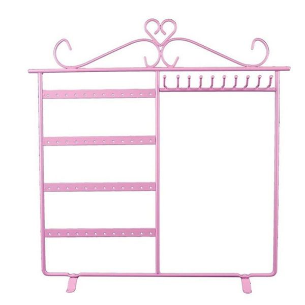 48 hole display desk ornament home metal showcase diy storage standing necklace earrings jewelry rack, Pink;blue
48 hole display desk ornament home metal showcase diy storage standing necklace earrings jewelry rack, Pink;blue