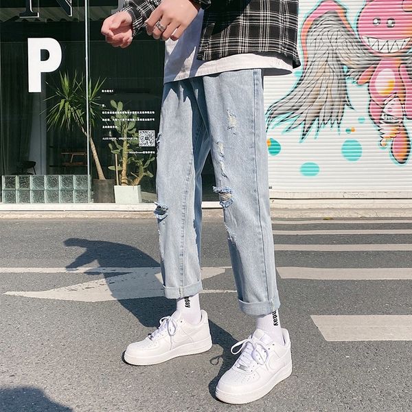 light color with holes in jeans and jeans summer men's straight tube baggy baggy pants trendy to wear thin casual wide leg capris 78n12, Blue
light color with holes in jeans and jeans summer men's straight tube baggy baggy pants trendy to wear thin casual wide leg capris 78n12, Blue