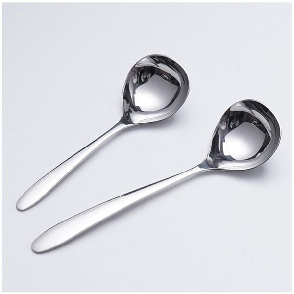 304 stainless steel soup spoon round large pot spoon long handle kitchen cutlery (size l
304 stainless steel soup spoon round large pot spoon long handle kitchen cutlery (size l