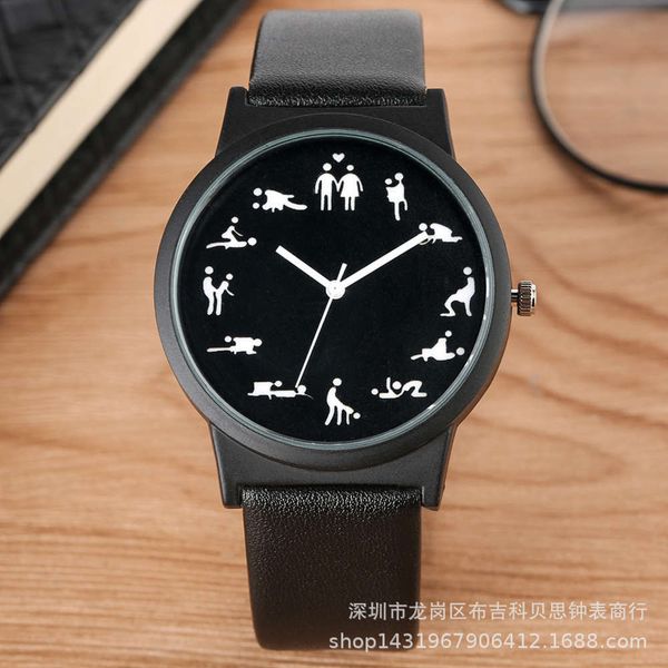 creative men's classic interting black belt quartz watch fashion personality watch, Slivery;brown
creative men's classic interting black belt quartz watch fashion personality watch, Slivery;brown