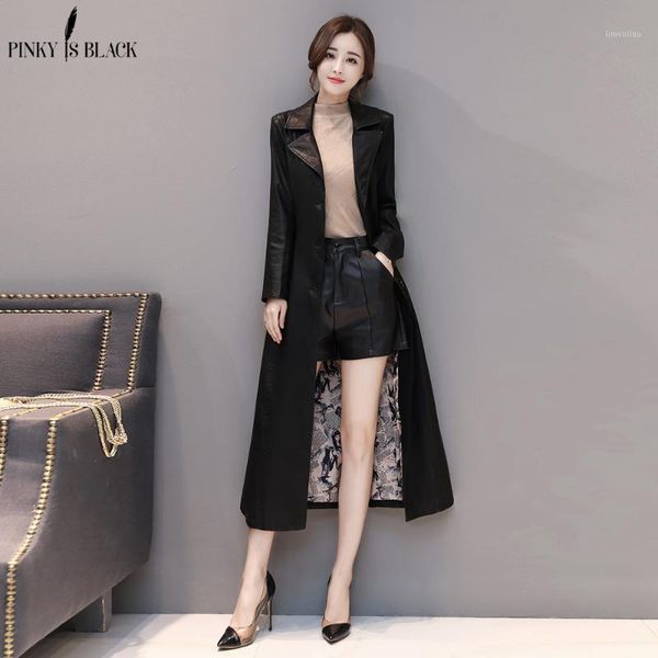 pinkyisblack new arrival 2018 winter autumn motorcycle leather jackets x-long turn down collar leather jacket women coat1, Black
pinkyisblack new arrival 2018 winter autumn motorcycle leather jackets x-long turn down collar leather jacket women coat1, Black
