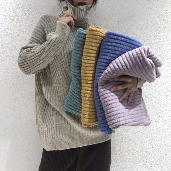 2020 spring autumn women sweater fashion lazy soild high neck female casual pullovers long sleeve kintted loose vintage1, White;black
2020 spring autumn women sweater fashion lazy soild high neck female casual pullovers long sleeve kintted loose vintage1, White;black