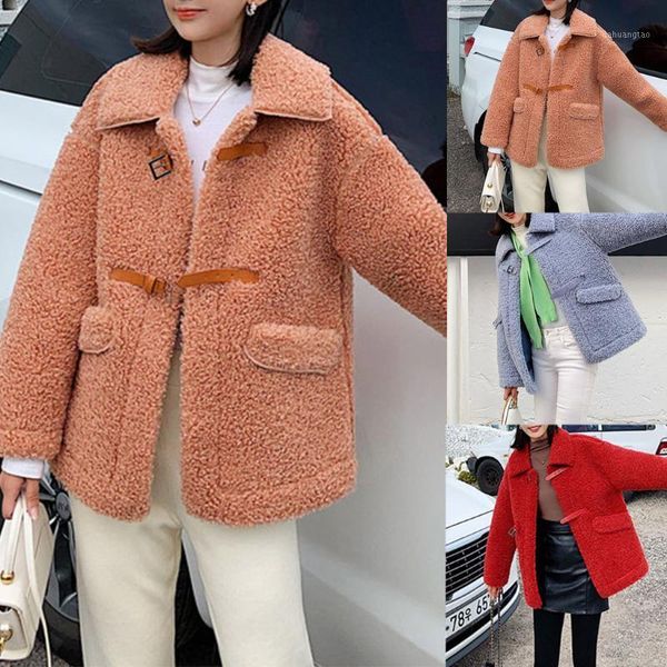 women ladies lamb hair coat short fur one thick velvet motorcycle clothes manteau femme chaquetas mujer 2020 w10301, Black;brown
women ladies lamb hair coat short fur one thick velvet motorcycle clothes manteau femme chaquetas mujer 2020 w10301, Black;brown