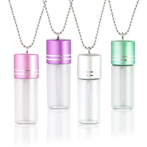 pendant necklaces 2pcs 2.5ml glass bottles necklace wishing perfume essential oil keep openable small bottle for women, Silver
pendant necklaces 2pcs 2.5ml glass bottles necklace wishing perfume essential oil keep openable small bottle for women, Silver