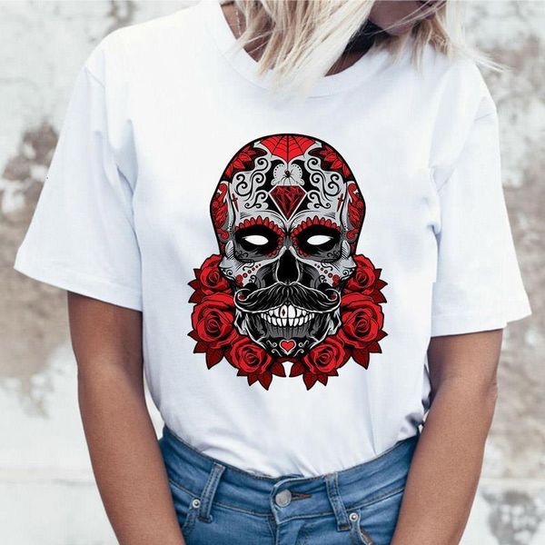 funny short sleeve t shirt women floral skull printed harajuku aesthetic clothes vogue o-neck tee shirt femme, White
funny short sleeve t shirt women floral skull printed harajuku aesthetic clothes vogue o-neck tee shirt femme, White