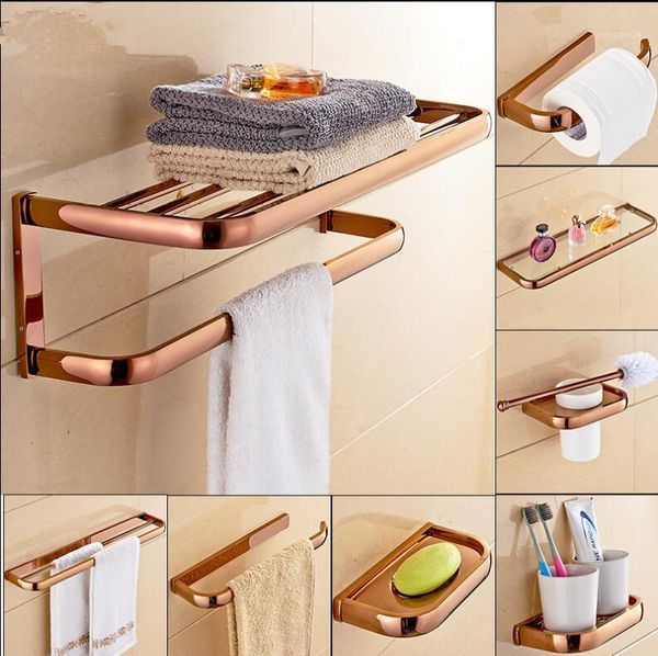 brass bathroom accessories set, rose gold square robe hook,paper holder,towel bar,soap basket,towel rack bathroom hardware set1
brass bathroom accessories set, rose gold square robe hook,paper holder,towel bar,soap basket,towel rack bathroom hardware set1
