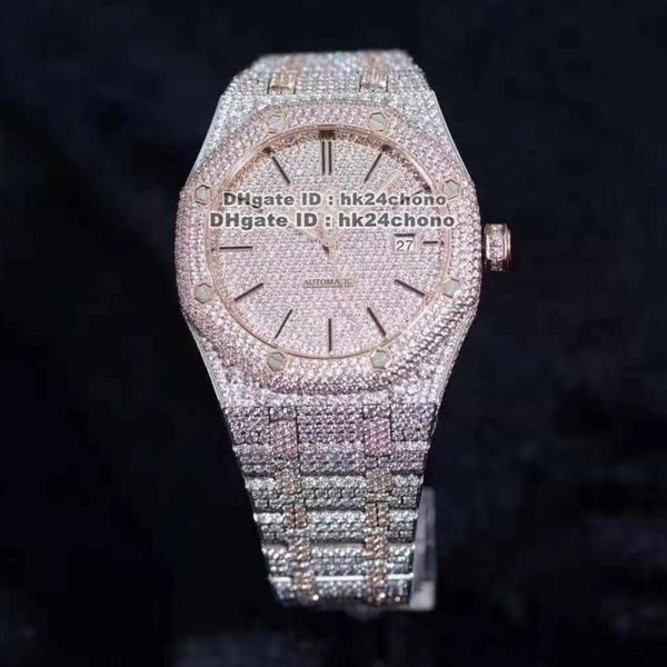 2021 rff 15400 full diamond cal.3120 automatic mens watch gypsophila pavé diamonds dial diamond rose gold two-tone bracelet gents watches, Slivery;brown
2021 rff 15400 full diamond cal.3120 automatic mens watch gypsophila pavé diamonds dial diamond rose gold two-tone bracelet gents watches, Slivery;brown