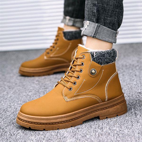 autumn and winter cotton shoes men plus velvet men's snow boots men's shoes in the high to help thicken warm martin boots cotton, Black;brown
autumn and winter cotton shoes men plus velvet men's snow boots men's shoes in the high to help thicken warm martin boots cotton, Black;brown