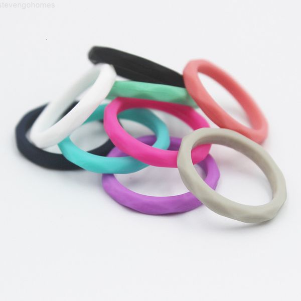 men wedding band silicone women 3mm rhombus ring thin hammered active gym flexible rubber rings multi colors, Silver
men wedding band silicone women 3mm rhombus ring thin hammered active gym flexible rubber rings multi colors, Silver