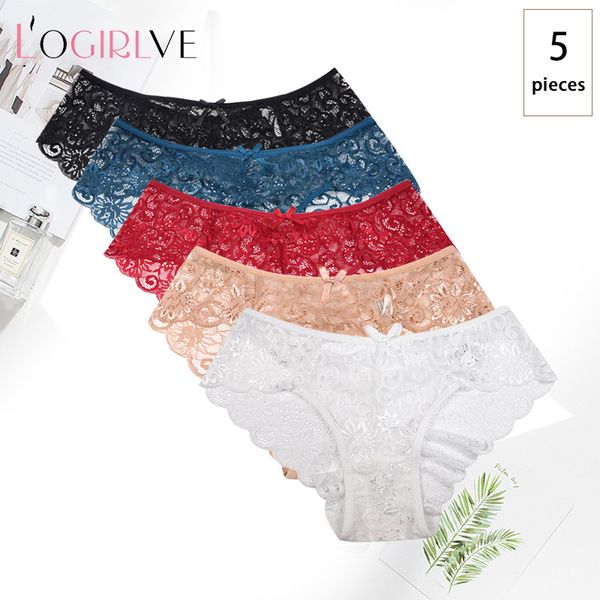 women's panties logirlve ultrathin lace soft ladies standard waist transparent underwear 5pcs / pack, Black;pink
women's panties logirlve ultrathin lace soft ladies standard waist transparent underwear 5pcs / pack, Black;pink