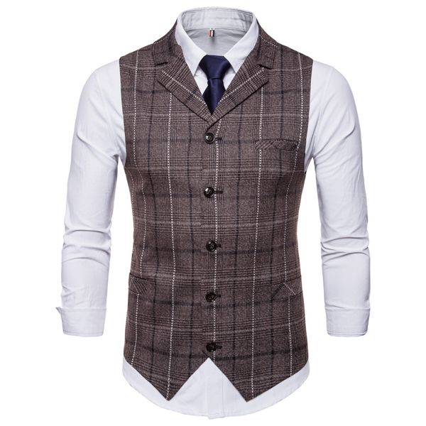 2021 new men's jacket sleeveless fashion plaid suit british blazer vest chaleco man dlhm, Black;white
2021 new men's jacket sleeveless fashion plaid suit british blazer vest chaleco man dlhm, Black;white