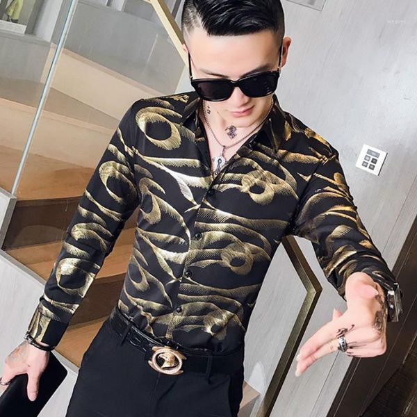 gold long sleeve shirt men camisa social masculina casual slim fit men dress shirts night club party male clothing chemise homme1, White;black
gold long sleeve shirt men camisa social masculina casual slim fit men dress shirts night club party male clothing chemise homme1, White;black