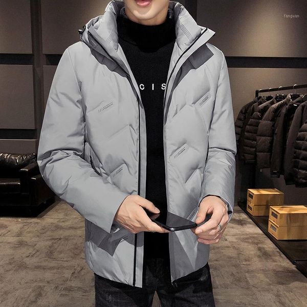 men's down jacket short 2020 winter new thickened popular winter white duck down warm and handsome coat1, Black
men's down jacket short 2020 winter new thickened popular winter white duck down warm and handsome coat1, Black
