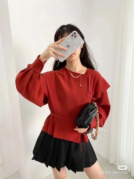women's shirt 2020 fashion women blouses blouse red color shirt spring summer new, White
women's shirt 2020 fashion women blouses blouse red color shirt spring summer new, White