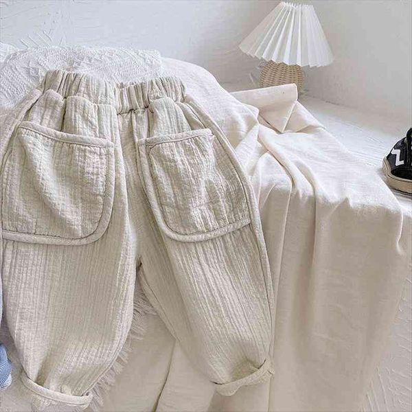 children pants spring and autumn fashion simple elastic waist cotton and hemp loose casual pants for boys girls, Blue
children pants spring and autumn fashion simple elastic waist cotton and hemp loose casual pants for boys girls, Blue