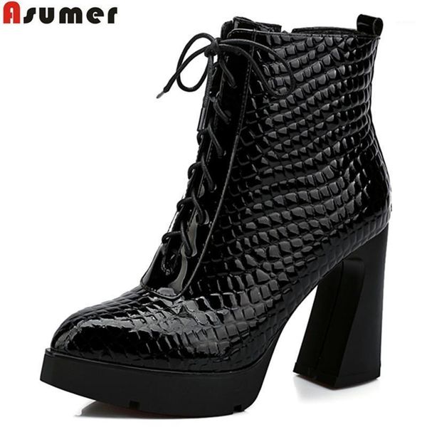 asumer full genuine leather boots lace up pointd toe platform autumn winter riding ankle boots ladies short shoes1, Black
asumer full genuine leather boots lace up pointd toe platform autumn winter riding ankle boots ladies short shoes1, Black