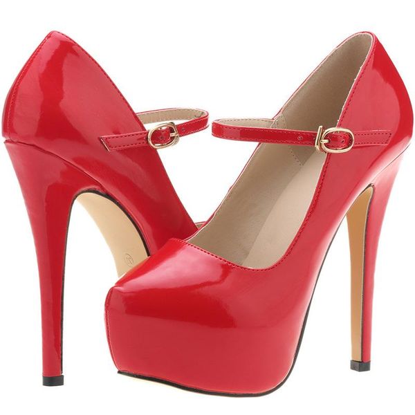 thin high heels pumps women shoes wedding party pointed toe patent leather 14cm buckle strap waterproof 2020 size 35-42 red, Black
thin high heels pumps women shoes wedding party pointed toe patent leather 14cm buckle strap waterproof 2020 size 35-42 red, Black