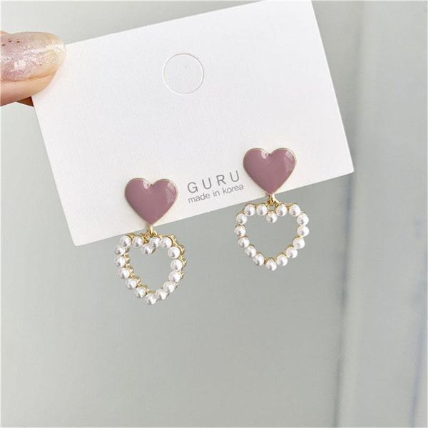 shamir korea hollow out love pearl pendant earrings sweet temperament drops of nectarine heart earrings women jewelry gifts, Golden;silver
shamir korea hollow out love pearl pendant earrings sweet temperament drops of nectarine heart earrings women jewelry gifts, Golden;silver