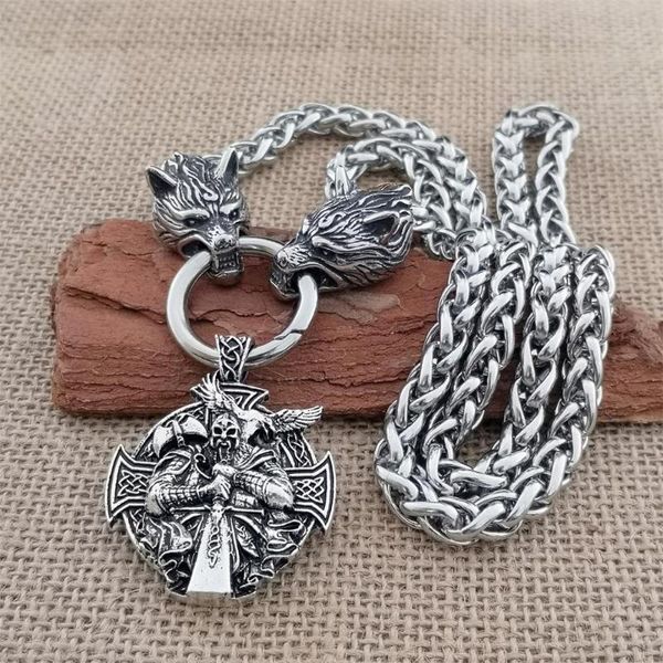 viking raven warrior pendant man necklace stainless steel wolf head domineering chain necklace viking jewelry gift, Silver
viking raven warrior pendant man necklace stainless steel wolf head domineering chain necklace viking jewelry gift, Silver