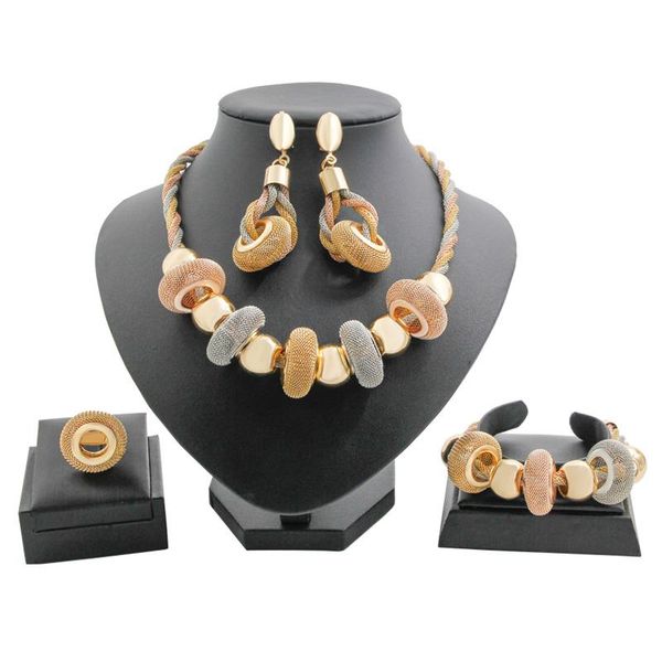 african statement gold jewelry sets for women necklace ring earrings charm women anniversary jewellery, Silver
african statement gold jewelry sets for women necklace ring earrings charm women anniversary jewellery, Silver