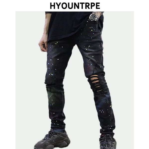 fashion destroyed ripped holes graffiti printed streetwear hip hop taped jeans slim fit black denim pants new jogger, Blue
fashion destroyed ripped holes graffiti printed streetwear hip hop taped jeans slim fit black denim pants new jogger, Blue