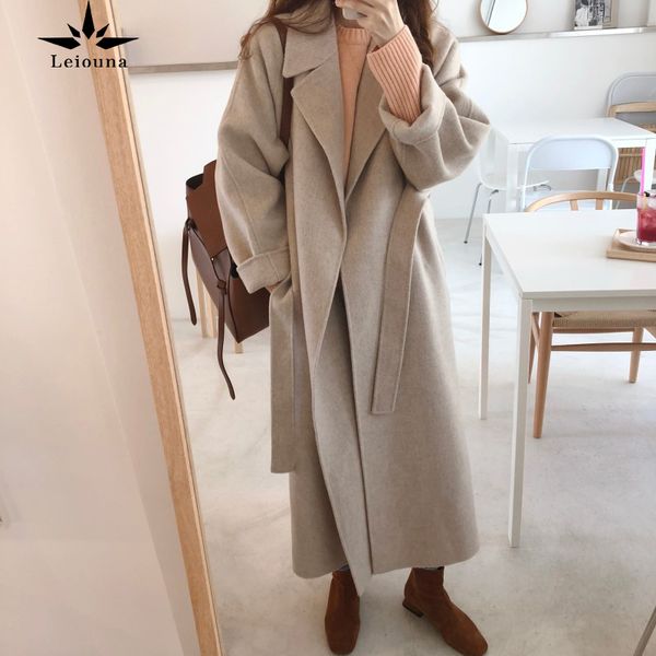 leiouna x-long casual oversize 2020 fashion women's wool blend trench coat with belt cashmere spring autumn winter outerwearx1020, Black
leiouna x-long casual oversize 2020 fashion women's wool blend trench coat with belt cashmere spring autumn winter outerwearx1020, Black