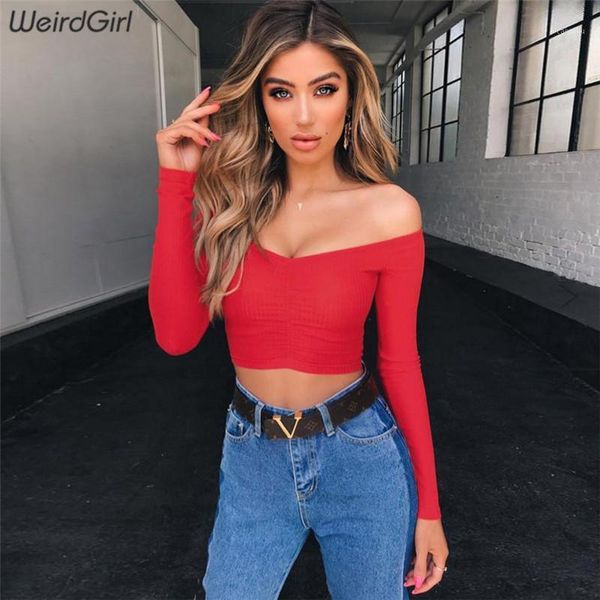 women t-shirts club fashion female t-shirt long sleeve off shoulder solid color lady tshirt autumn basic tees1, White
women t-shirts club fashion female t-shirt long sleeve off shoulder solid color lady tshirt autumn basic tees1, White