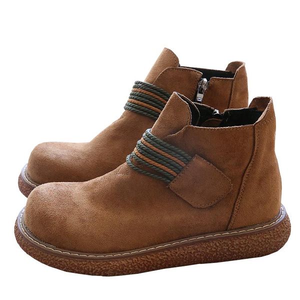 boots wild casual bare female literary retro suede round head thick-soled shoes autumn and winter comfortable, Black
boots wild casual bare female literary retro suede round head thick-soled shoes autumn and winter comfortable, Black
