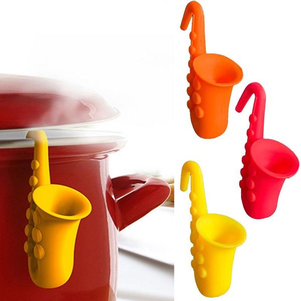 horn saxophone shape pot cover spill-proof lid rack supporter overflow sers pot cover lifter kitchen specialty tool
horn saxophone shape pot cover spill-proof lid rack supporter overflow sers pot cover lifter kitchen specialty tool